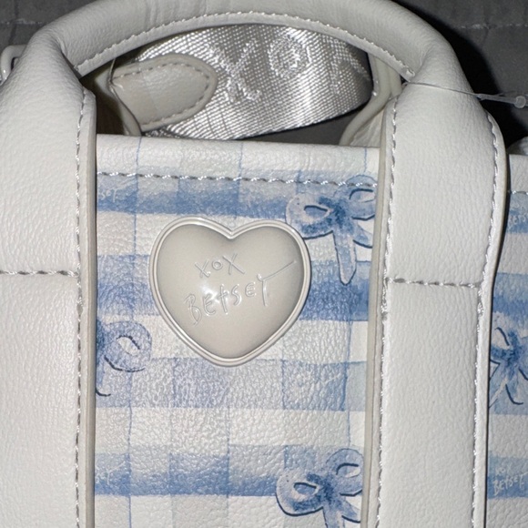 Betsey Johnson Blue and White Mini Crossbody Bag - Picture 7 of 12